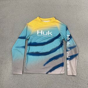 Huk Performance Fishing Shirt Youth M Flare Fade Long Sleeve